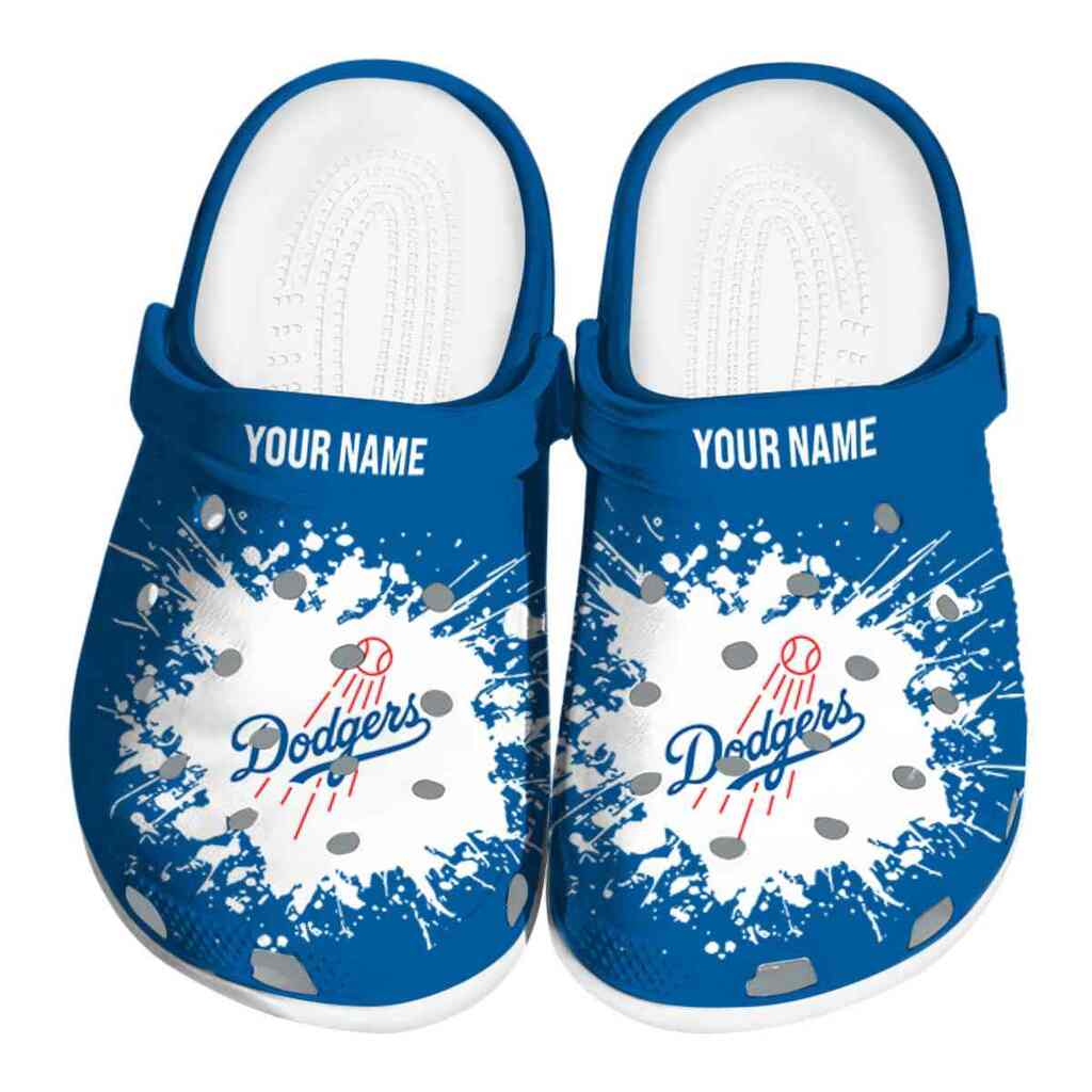 Customized Los Angeles Dodgers Splatter Background ClogTVC1801157