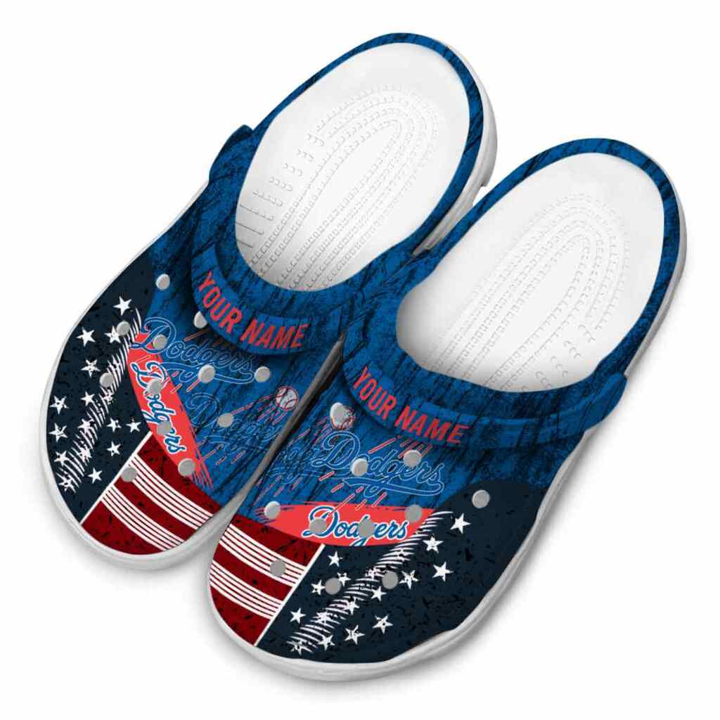 Customized Los Angeles Dodgers Star-Spangled Side Pattern ClogTVC1801157 - Image 4