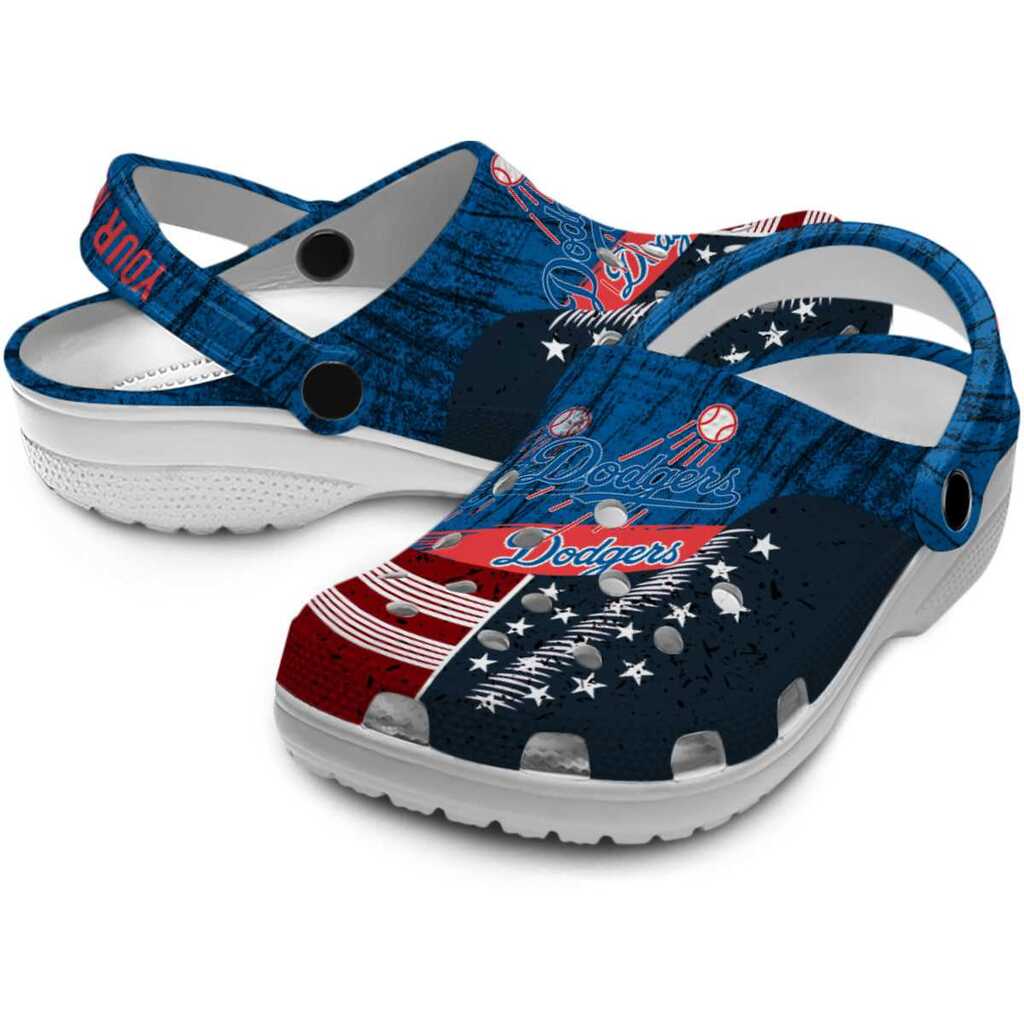 Customized Los Angeles Dodgers Star-Spangled Side Pattern ClogTVC1801157 - Image 3