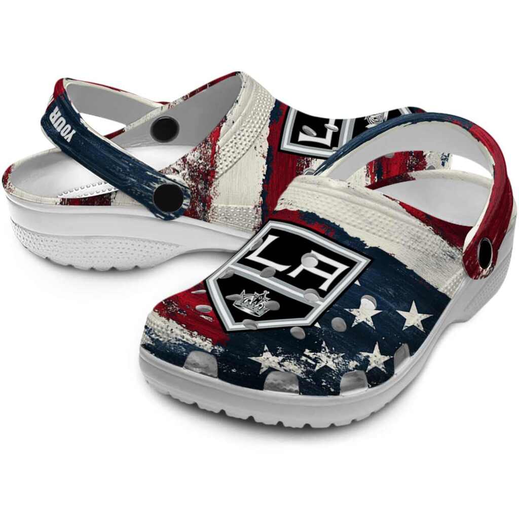 Customized Los Angeles Kings Patriotic Stripes ClogTVC1801876 - Image 3