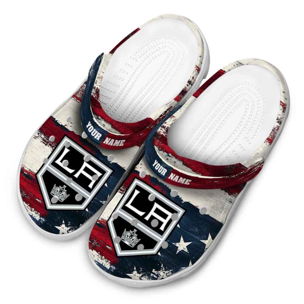 Customized Los Angeles Kings Patriotic Stripes ClogTVC1801876 - Image 4