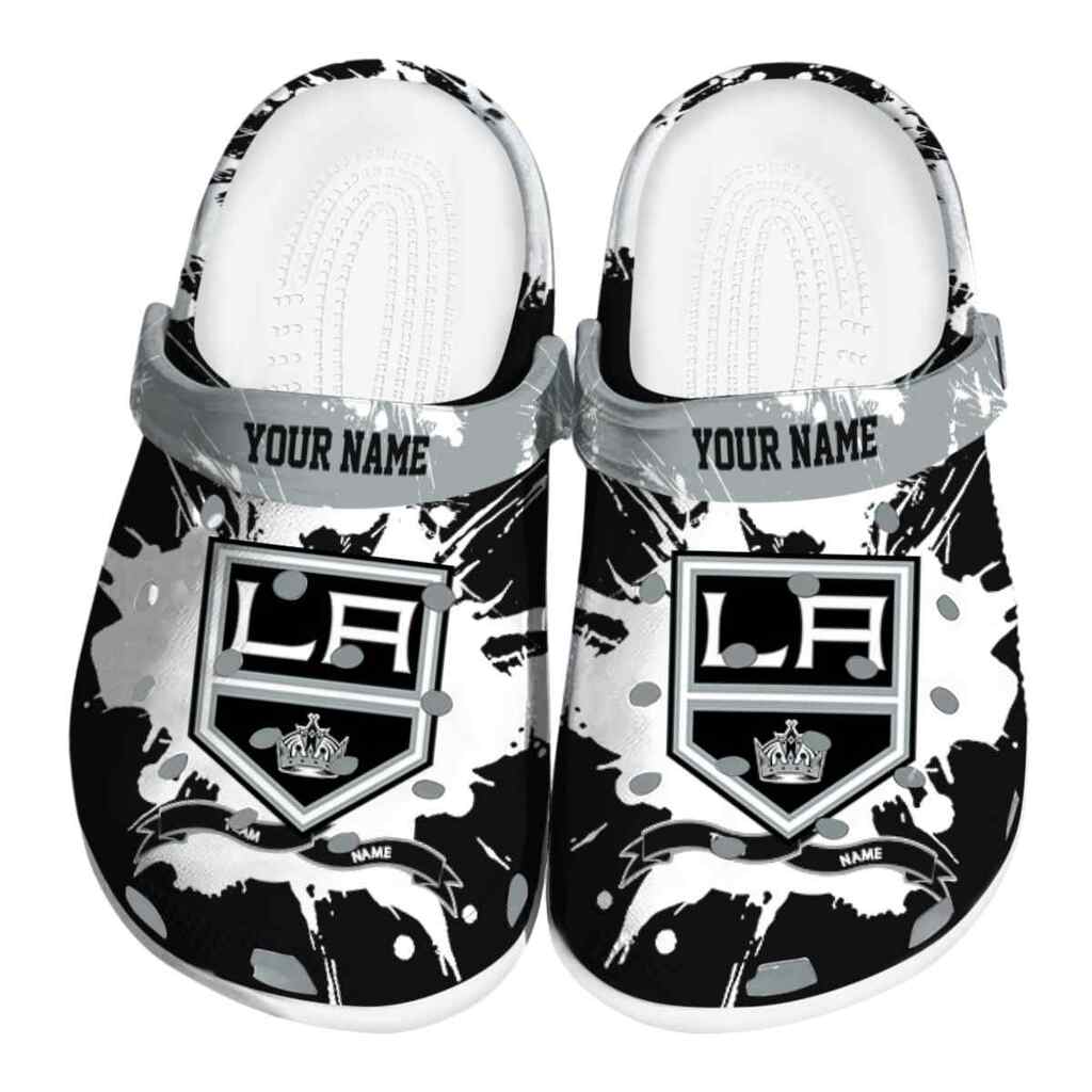 Customized Los Angeles Kings Splatter Pattern ClogTVC1801855