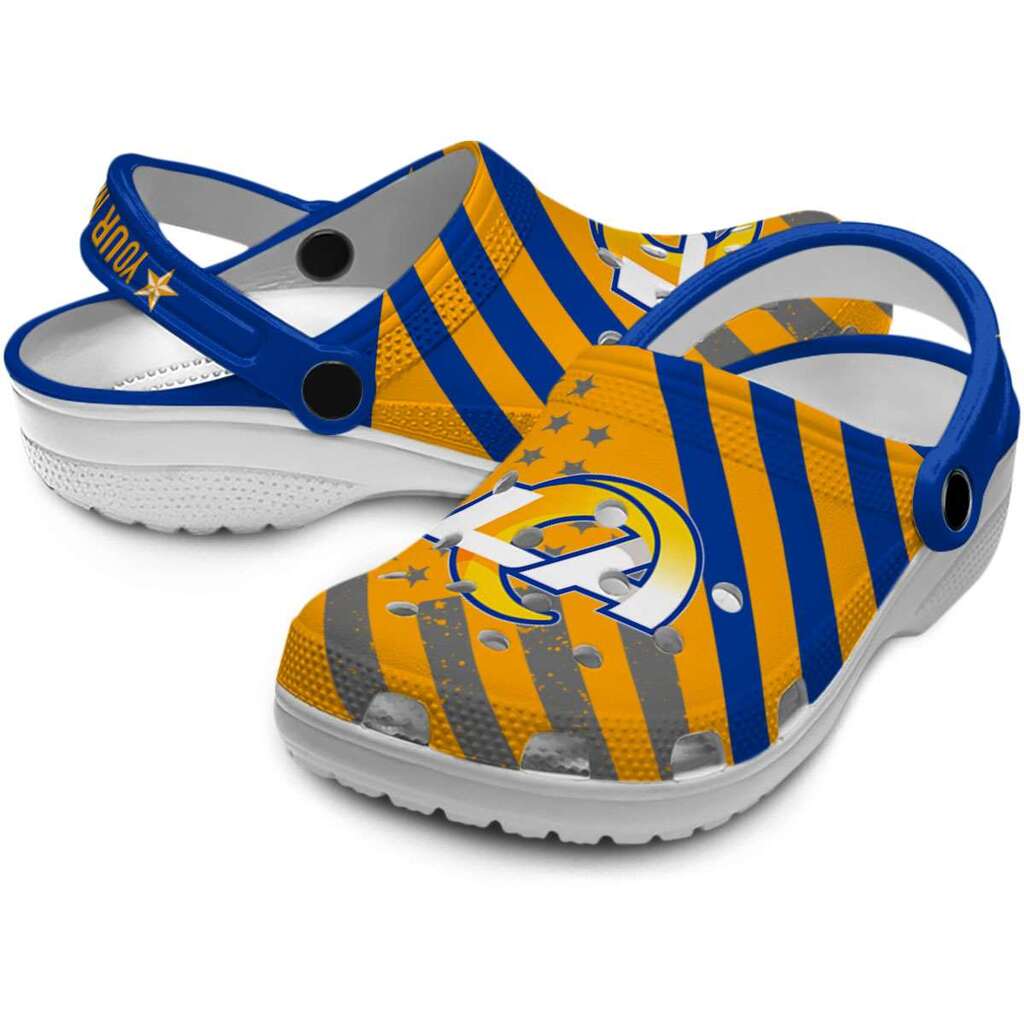 Customized Los Angeles Rams Star-Spangled Graphic ClogTVC180111 - Image 3