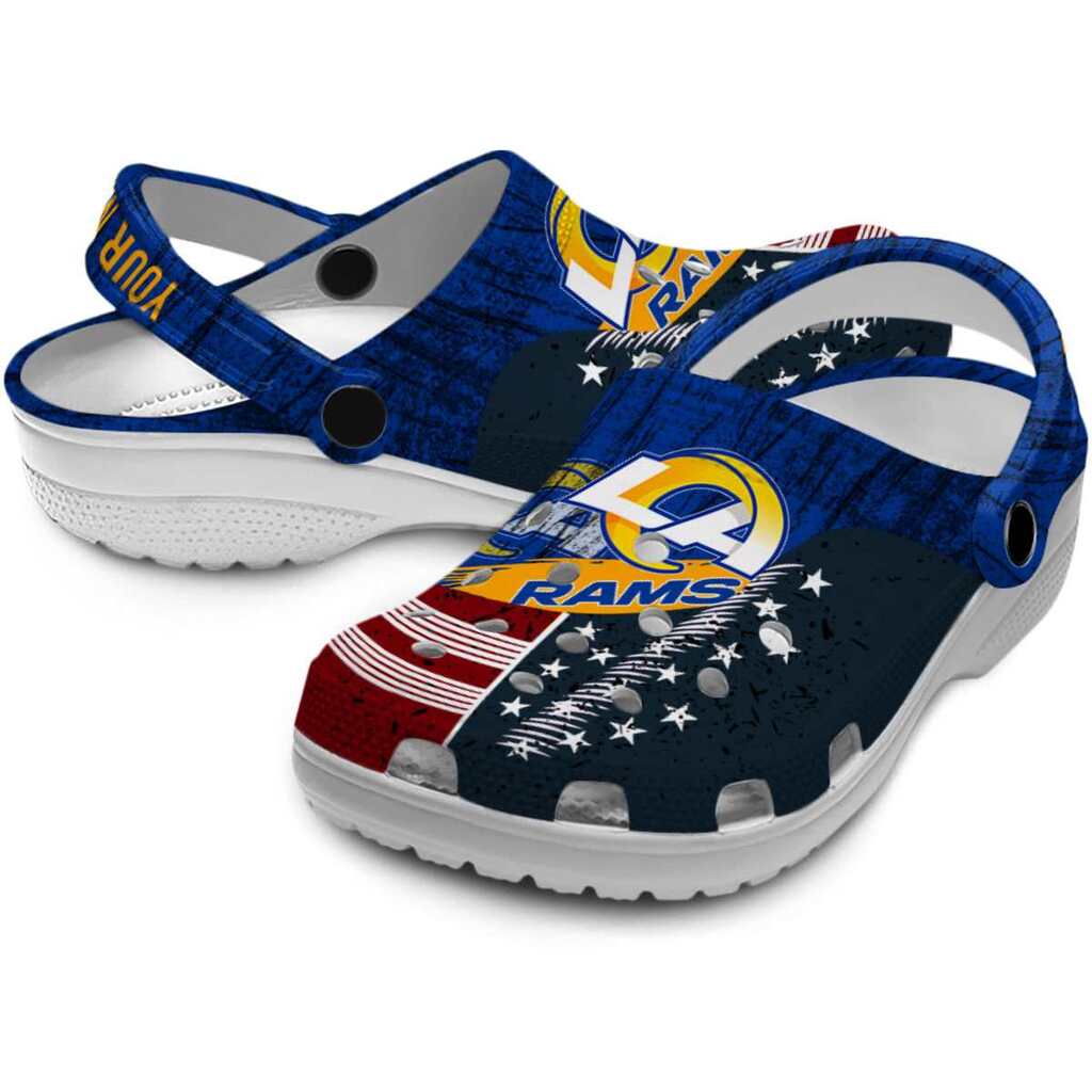 Customized Los Angeles Rams Star-Spangled Side Pattern ClogTVC180111 - Image 3