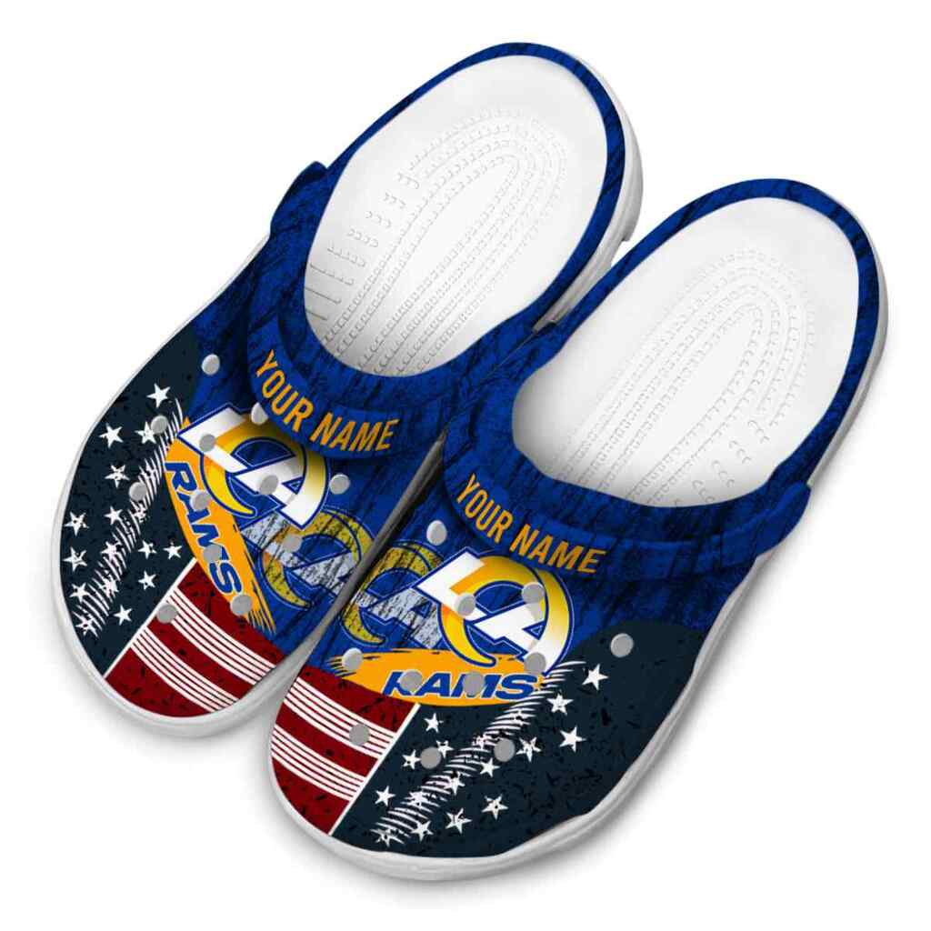 Customized Los Angeles Rams Star-Spangled Side Pattern ClogTVC180111 - Image 4