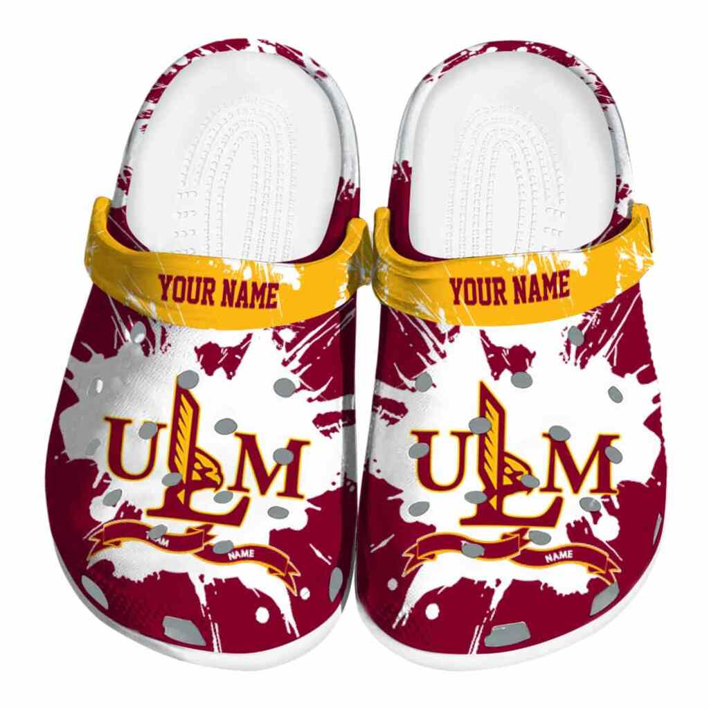 Customized Louisiana-Monroe Warhawks Splatter Pattern ClogTVC1801725