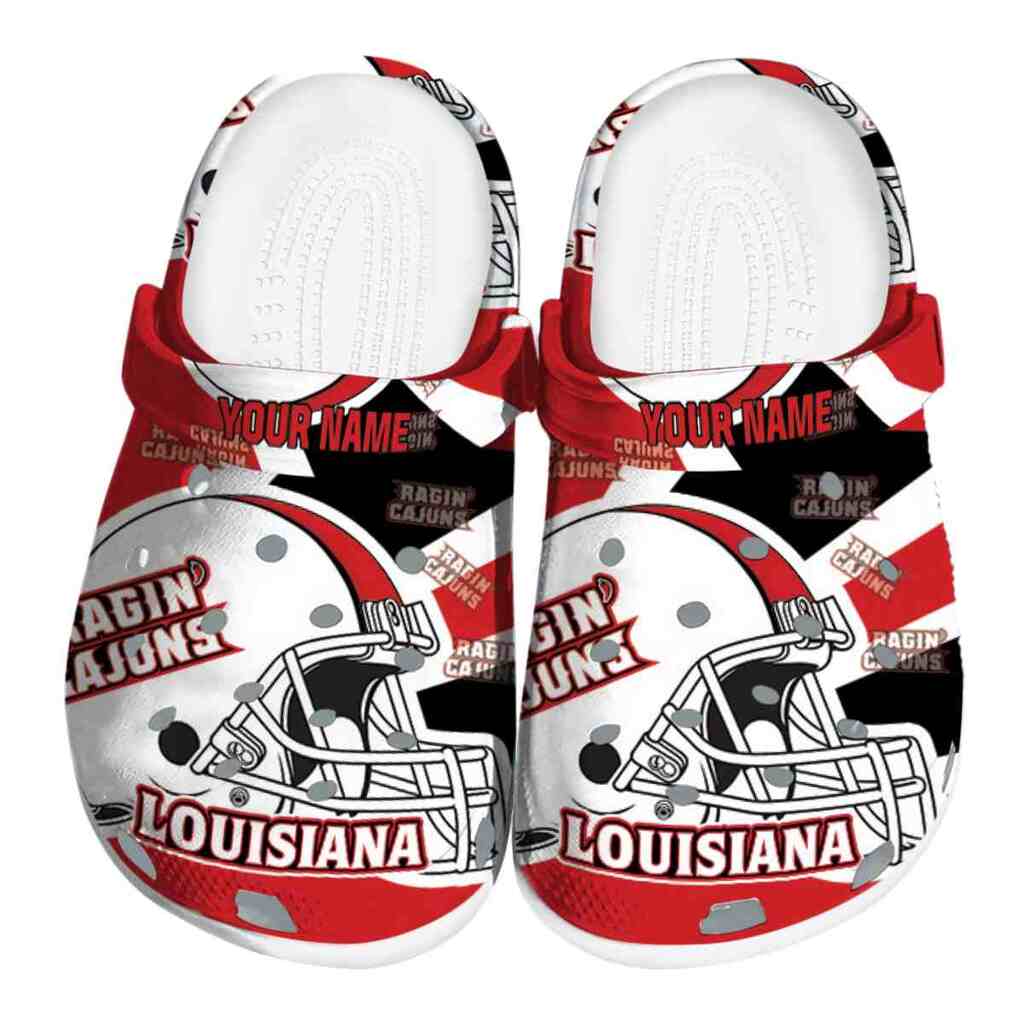 Customized Louisiana Ragin’ Cajuns Football Helmet ClogTVC1801834