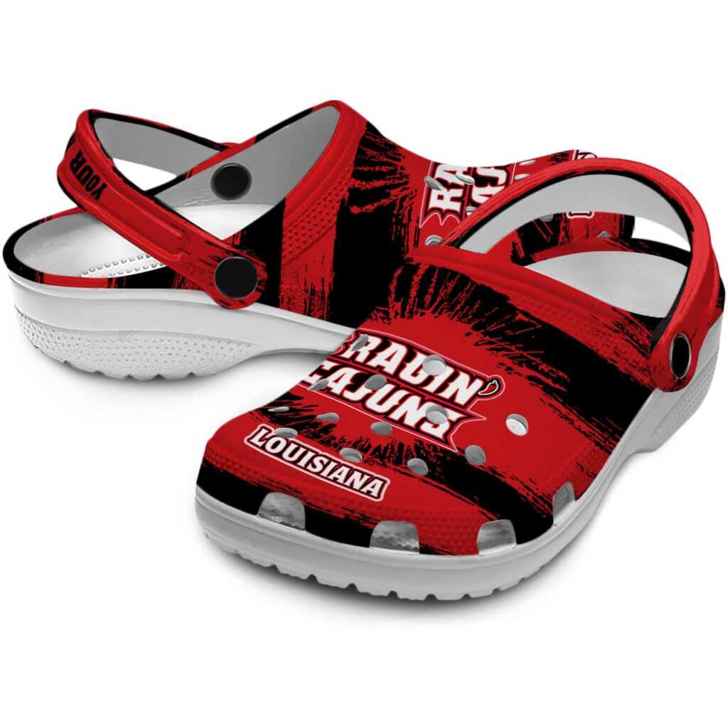 Customized Louisiana Ragin’ Cajuns Paint Splatter Graphics ClogTVC1801832 - Image 3