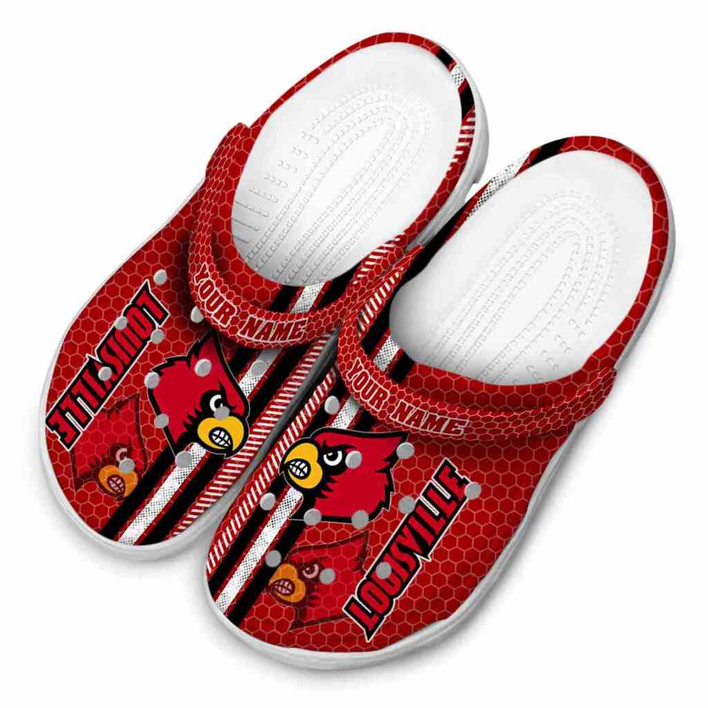 Customized Louisville Cardinals Contrasting Stripes ClogTVC180112 - Image 4