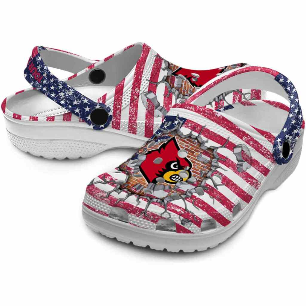 Customized Louisville Cardinals Freedom Splinter ClogTVC180112 - Image 3
