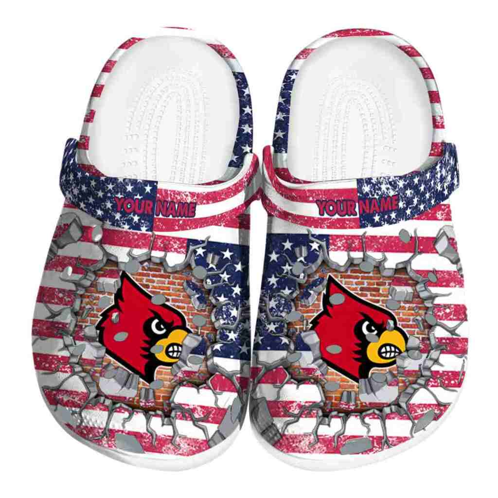 Customized Louisville Cardinals Freedom Splinter ClogTVC180112