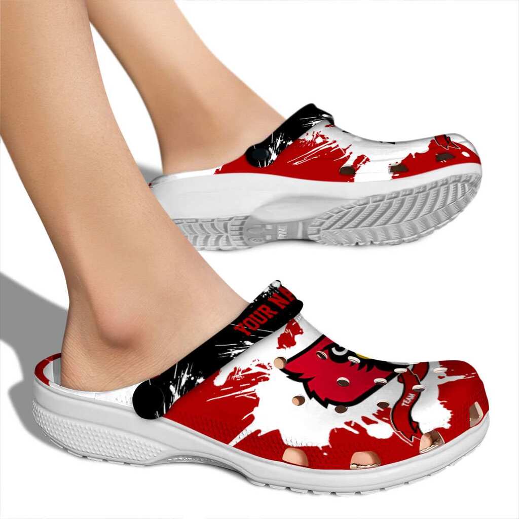 Customized Louisville Cardinals Splatter Pattern ClogTVC180112 - Image 2