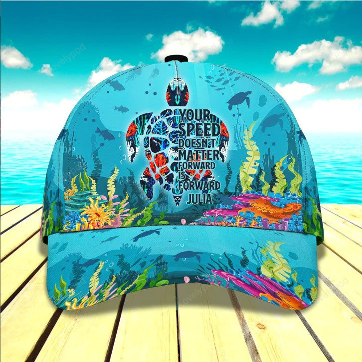 Customized Love Turtle Cap for Turtle Lovers, Turtle Hat for Her Trucker Hats Custom Hats Gifts For Men & Women