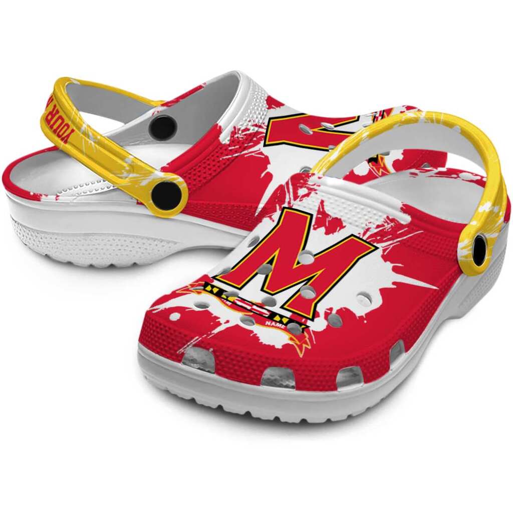 Customized Maryland Terrapins Splatter Pattern ClogTVC1801726 - Image 3