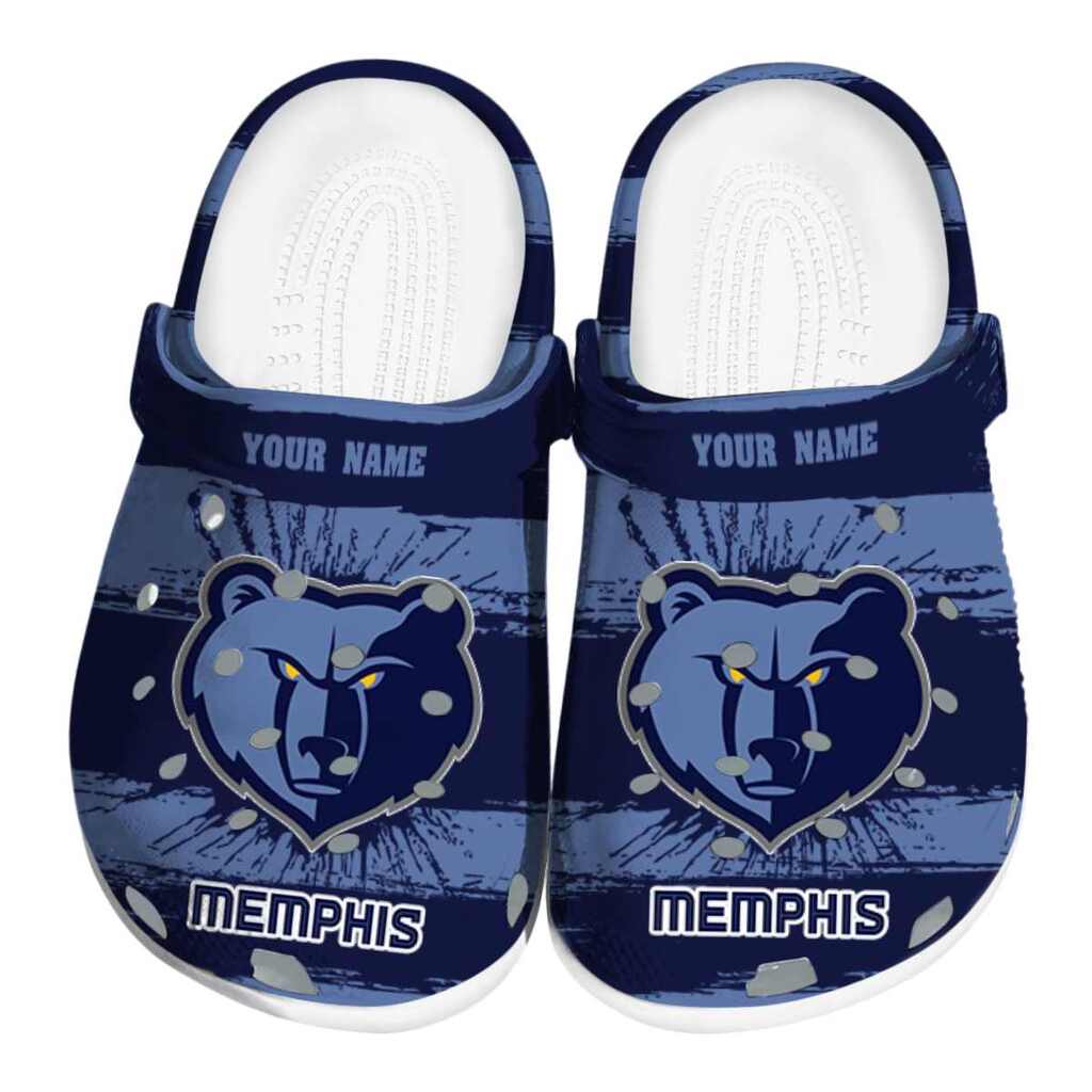 Customized Memphis Grizzlies Paint Splatter Graphics ClogTVC1801708