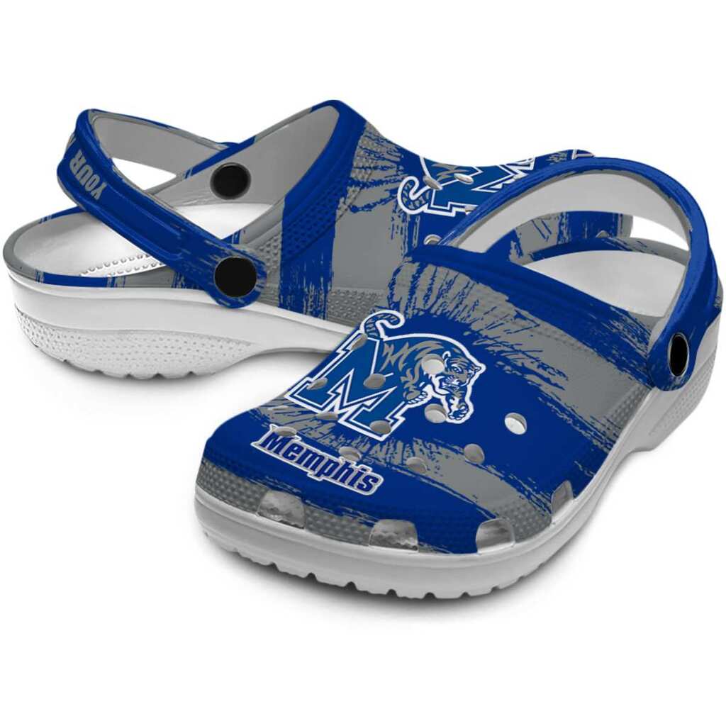 Customized Memphis Tigers Paint Splatter Graphics ClogTVC180129 - Image 3