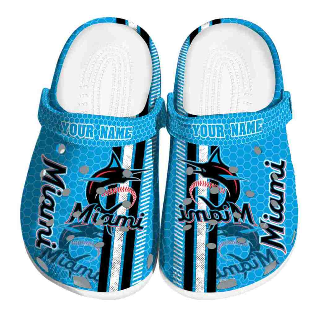 Customized Miami Marlins Contrasting Stripes ClogTVC1801155