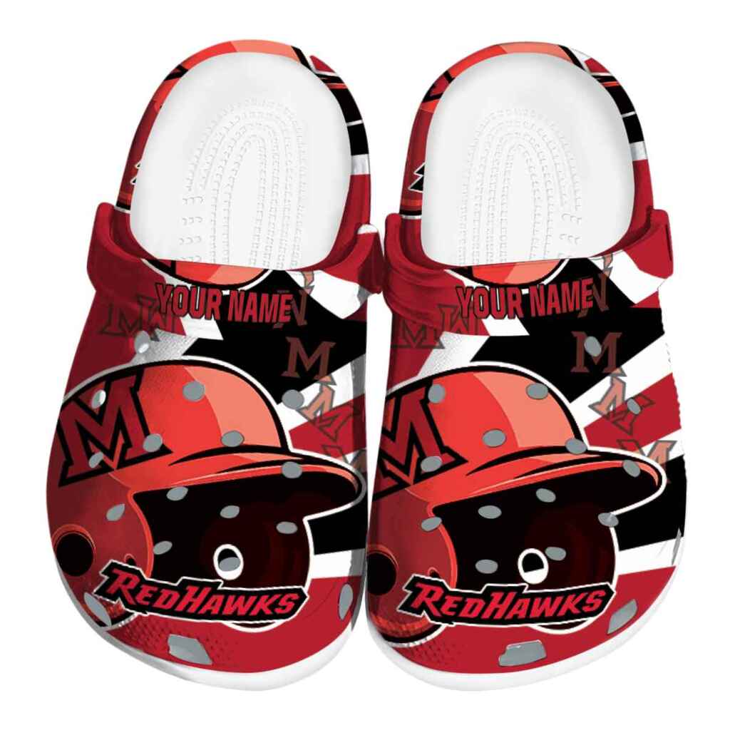 Customized Miami RedHawks Baseball Helmet ClogTVC1801819