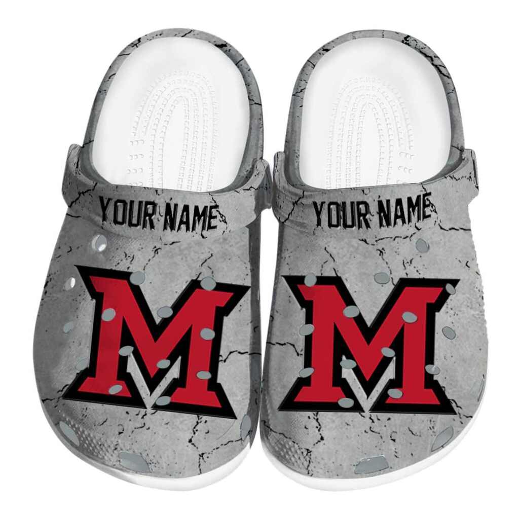 Customized Miami RedHawks Cracked Texture ClogTVC1801781