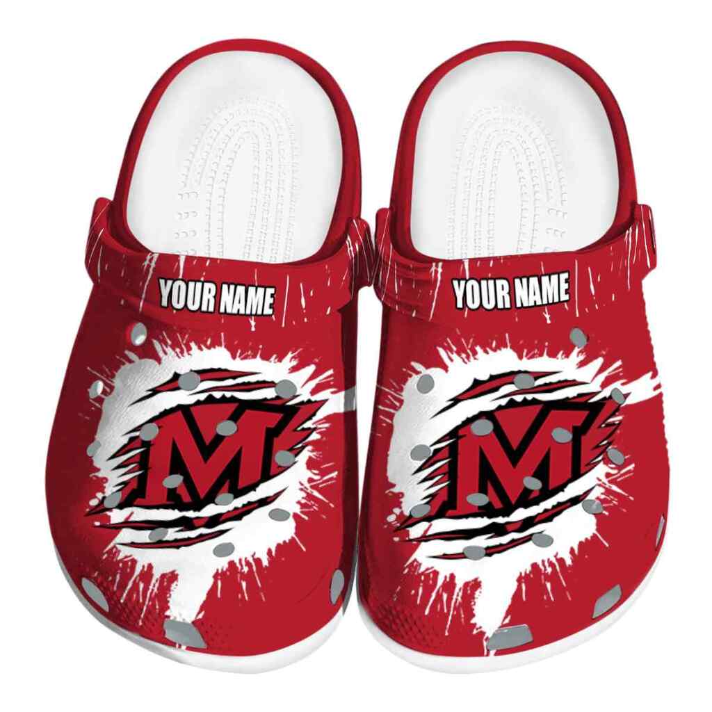 Customized Miami RedHawks Splash Motif Background ClogTVC1801724