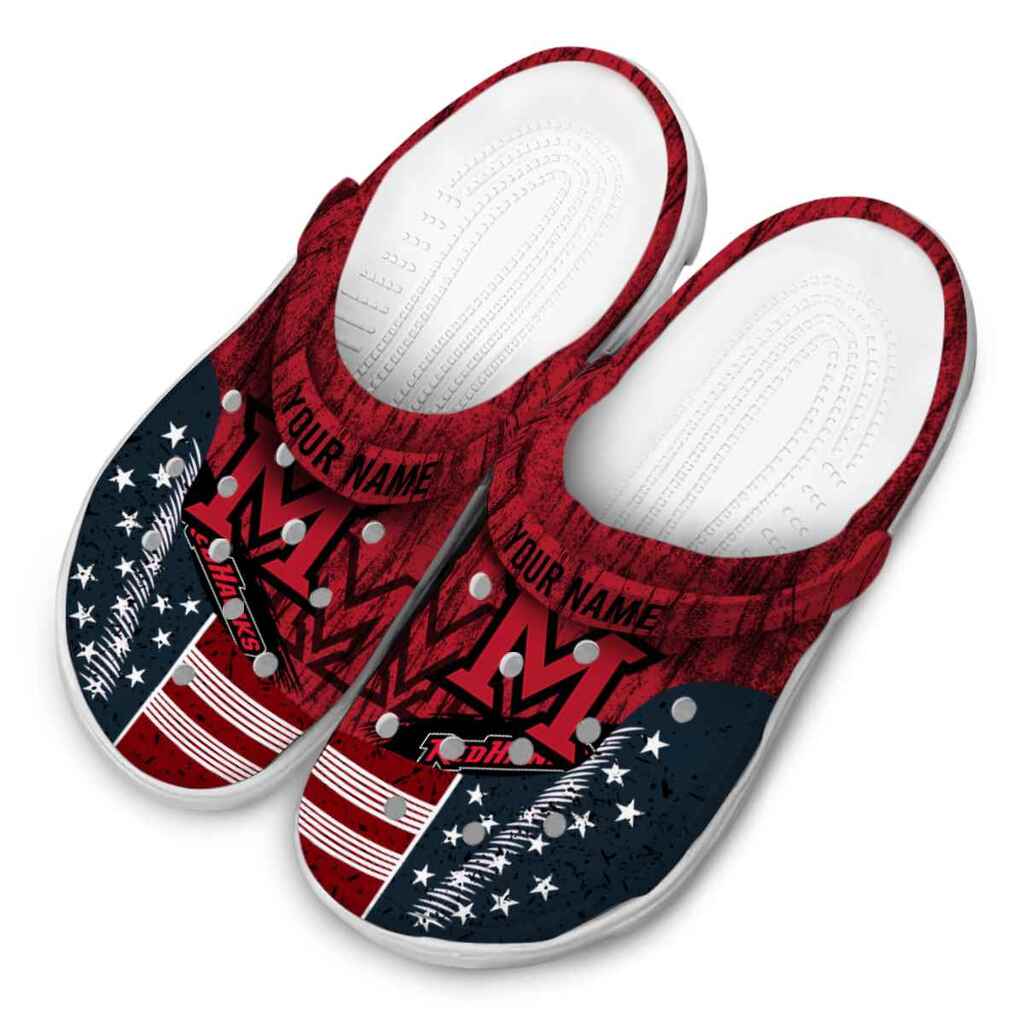 Customized Miami RedHawks Star-Spangled Side Pattern ClogTVC1801724 - Image 4