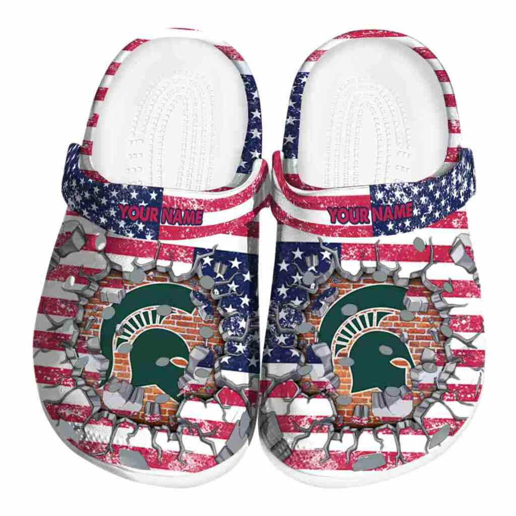 Customized Michigan State Spartans Freedom Splinter ClogTVC180131
