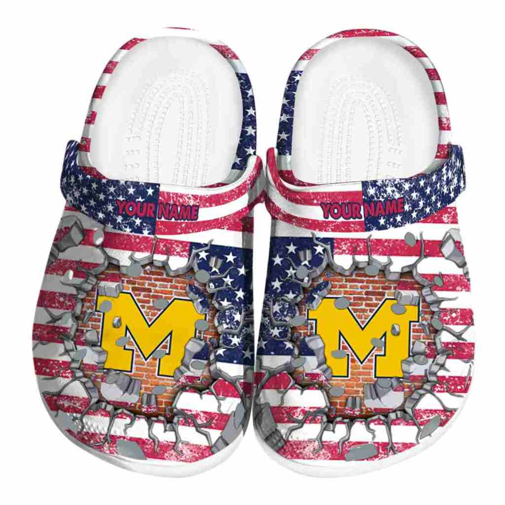 Customized Michigan Wolverines Freedom Splinter ClogTVC180131