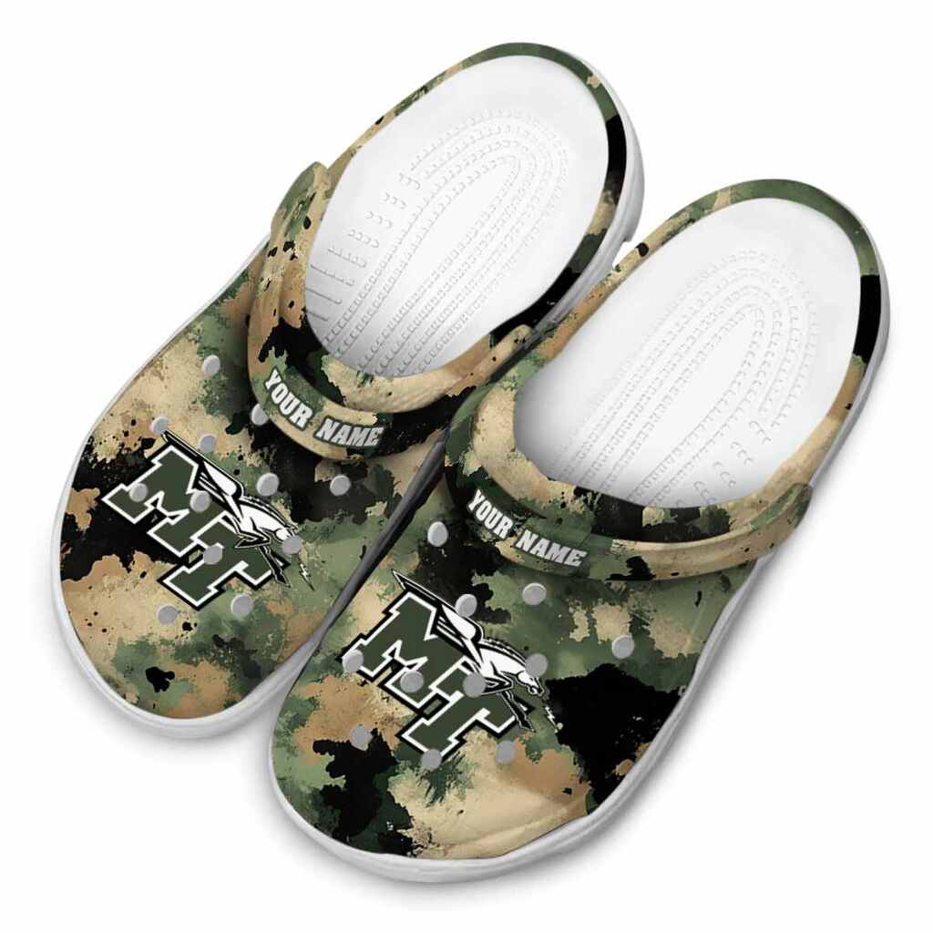 Customized Middle Tennessee Blue Raiders Camouflage Craze ClogTVC1801698 - Image 4
