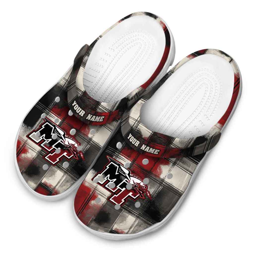 Customized Middle Tennessee Blue Raiders Plaid Fusion ClogTVC1801698 - Image 4