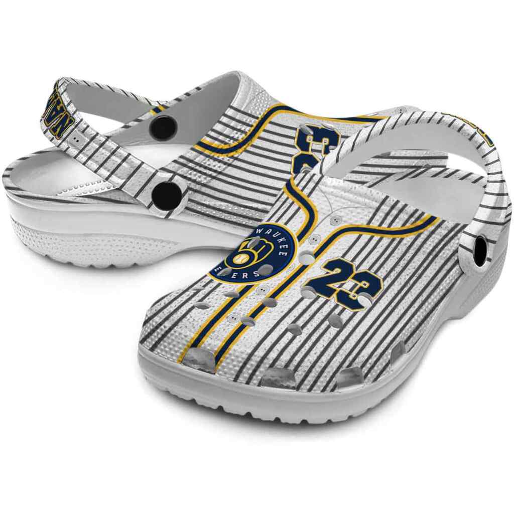 Customized Milwaukee Brewers Pinstripe Pattern ClogTVC180115 - Image 3