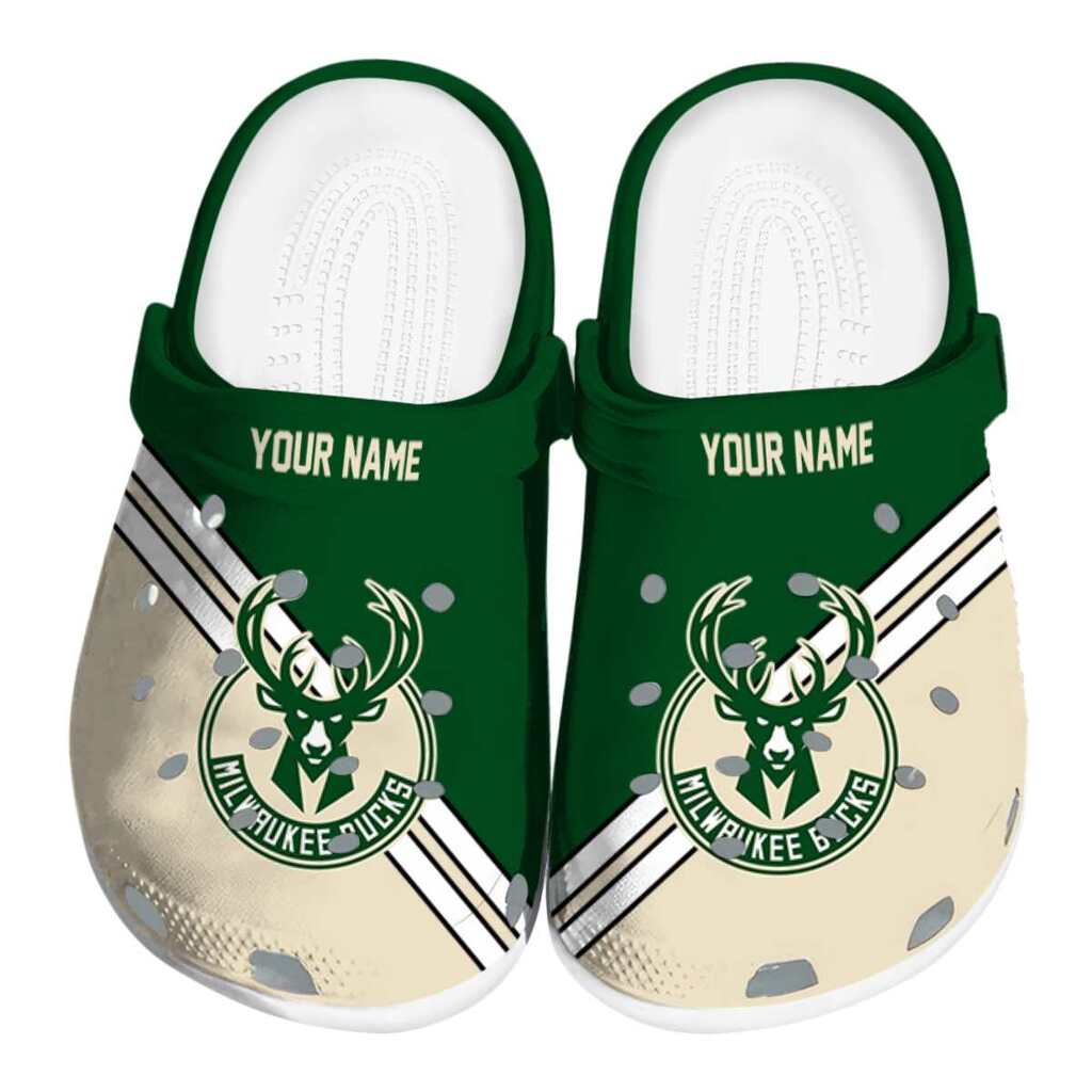 Customized Milwaukee Bucks Striped Accents ClogTVC1801832