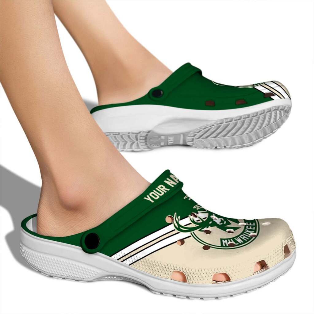 Customized Milwaukee Bucks Striped Accents ClogTVC1801832 - Image 2