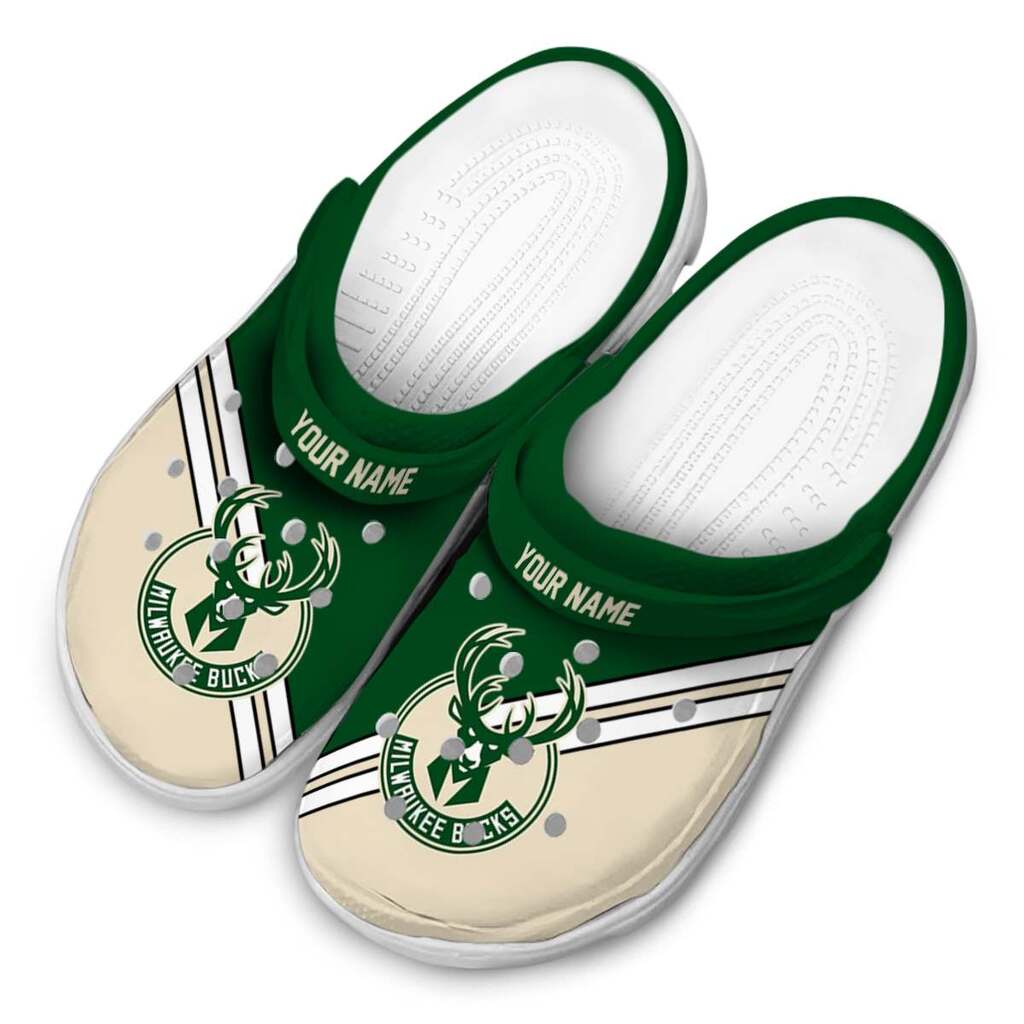 Customized Milwaukee Bucks Striped Accents ClogTVC1801832 - Image 4