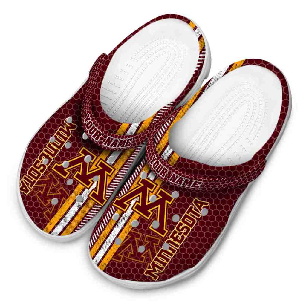 Customized Minnesota Golden Gophers Contrasting Stripes ClogTVC1801724 - Image 4