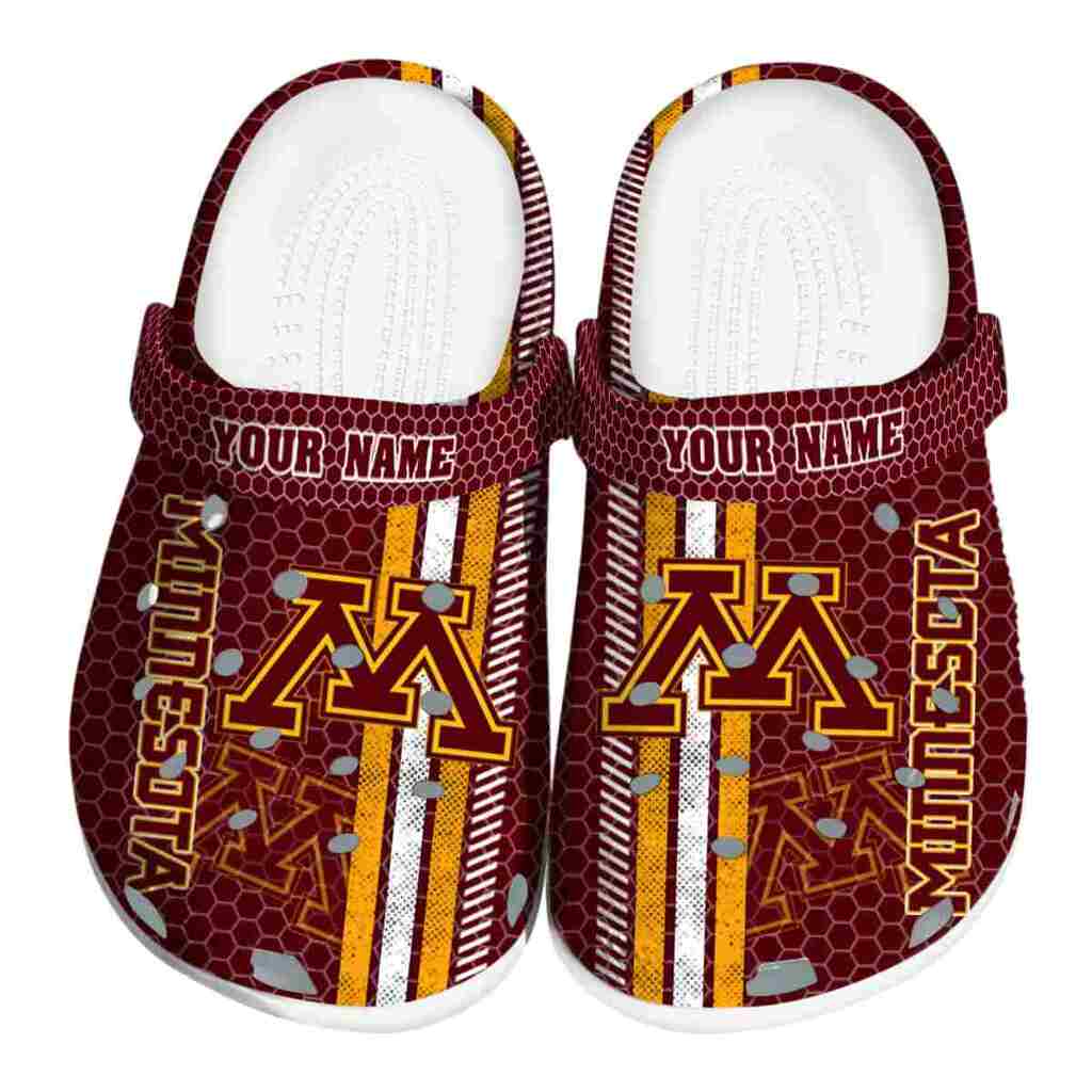 Customized Minnesota Golden Gophers Contrasting Stripes ClogTVC1801724