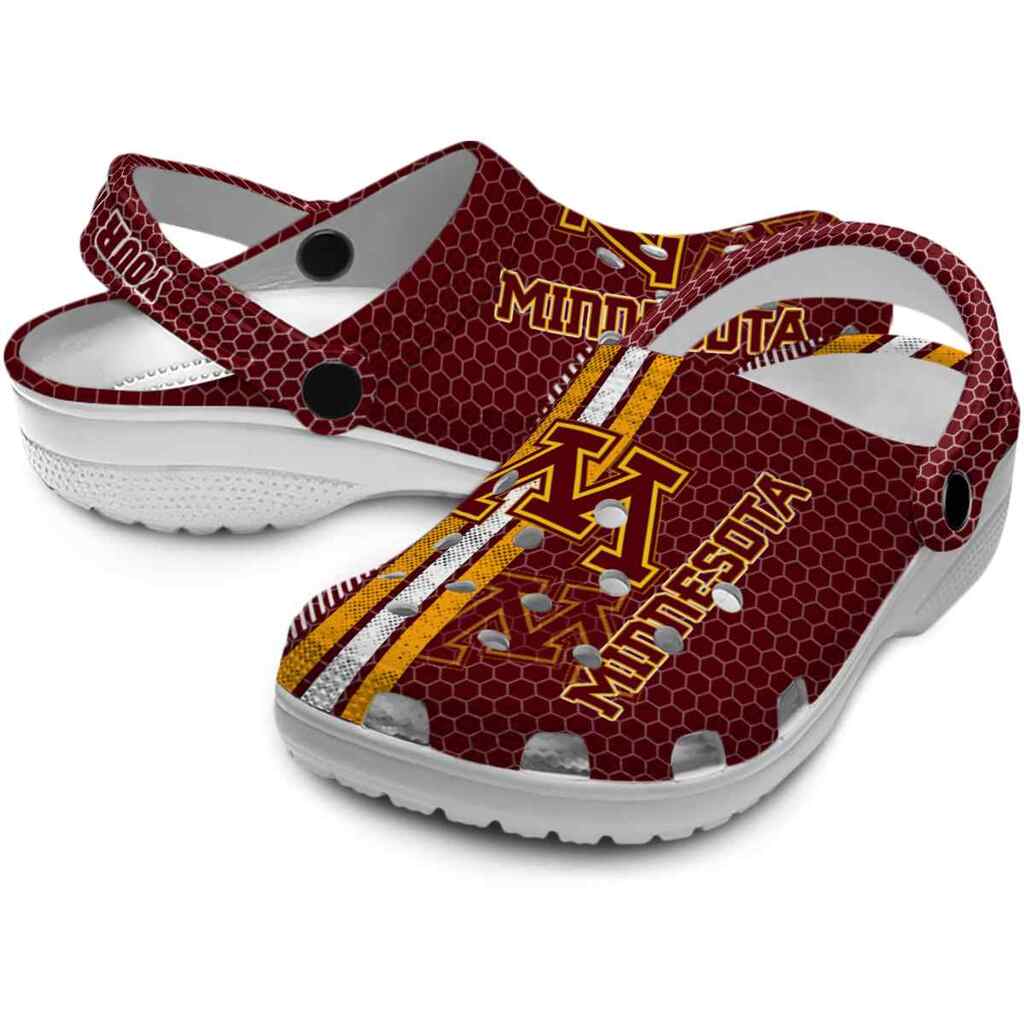 Customized Minnesota Golden Gophers Contrasting Stripes ClogTVC1801724 - Image 3