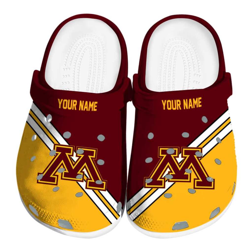 Customized Minnesota Golden Gophers Striped Accents ClogTVC1801834