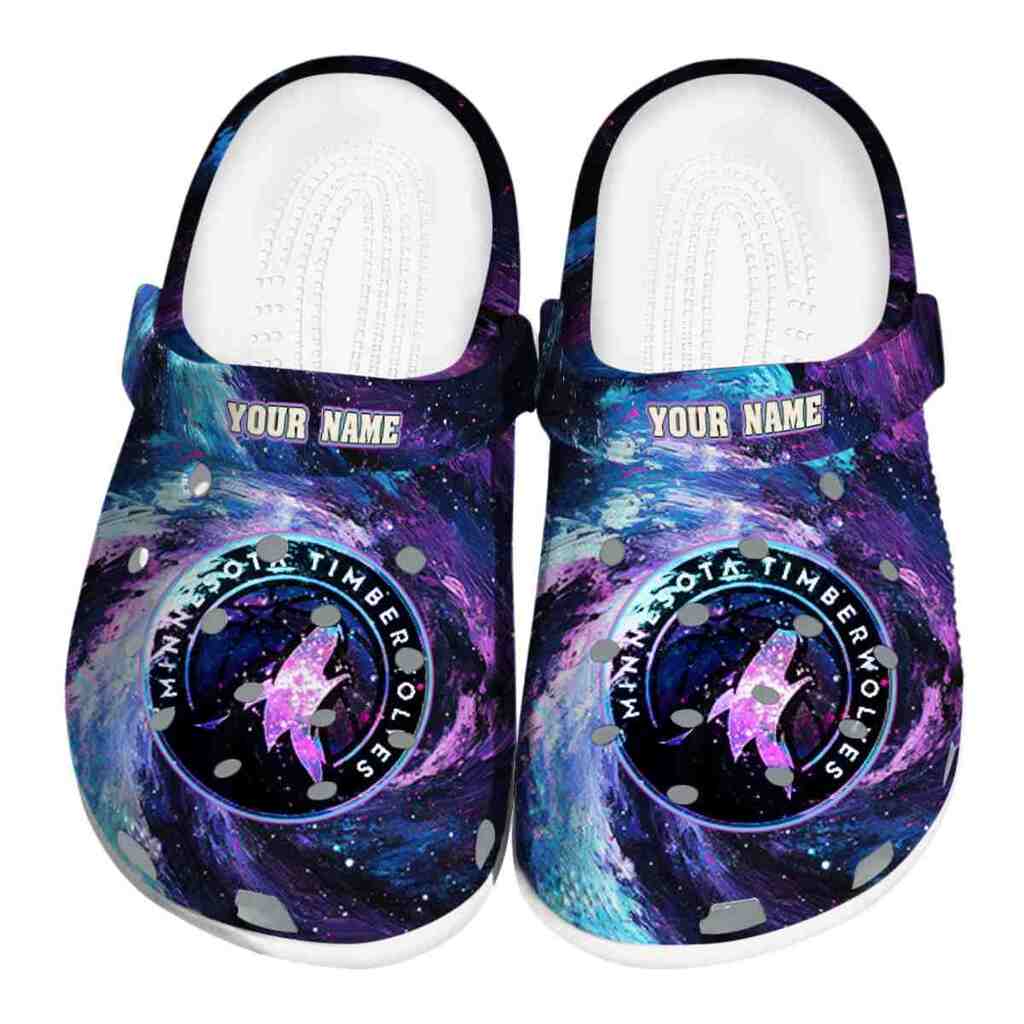 Customized Minnesota Timberwolves Galaxy Swirl ClogTVC1801735