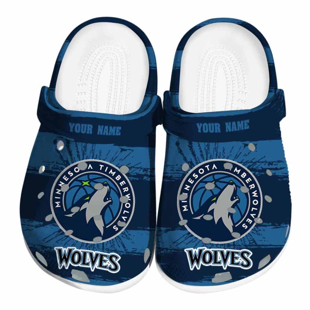 Customized Minnesota Timberwolves Paint Splatter Graphics ClogTVC1801735