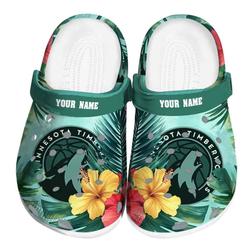 Customized Minnesota Timberwolves Tropical Vibes ClogTVC1801735