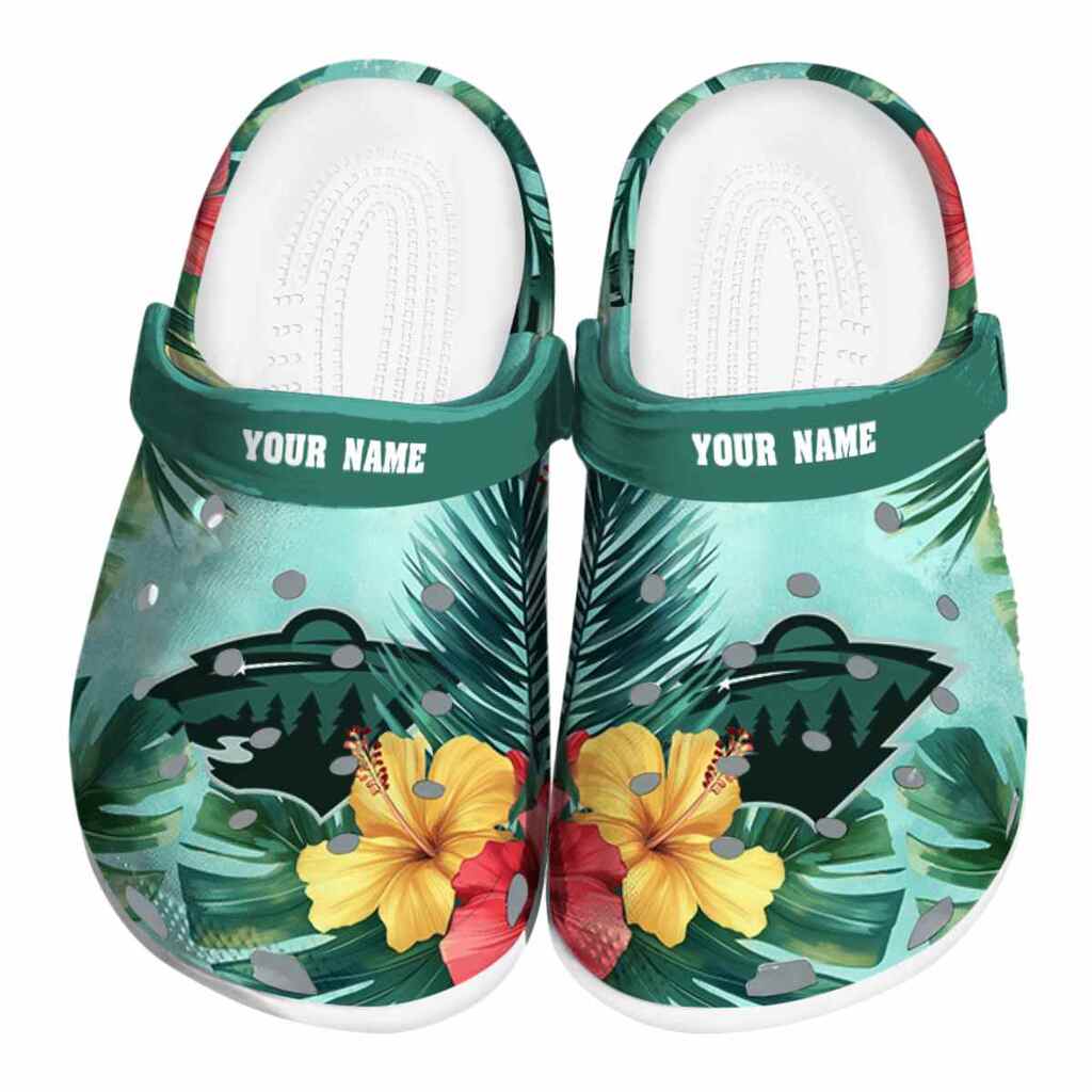 Customized Minnesota Wild Tropical Vibes ClogTVC1801879