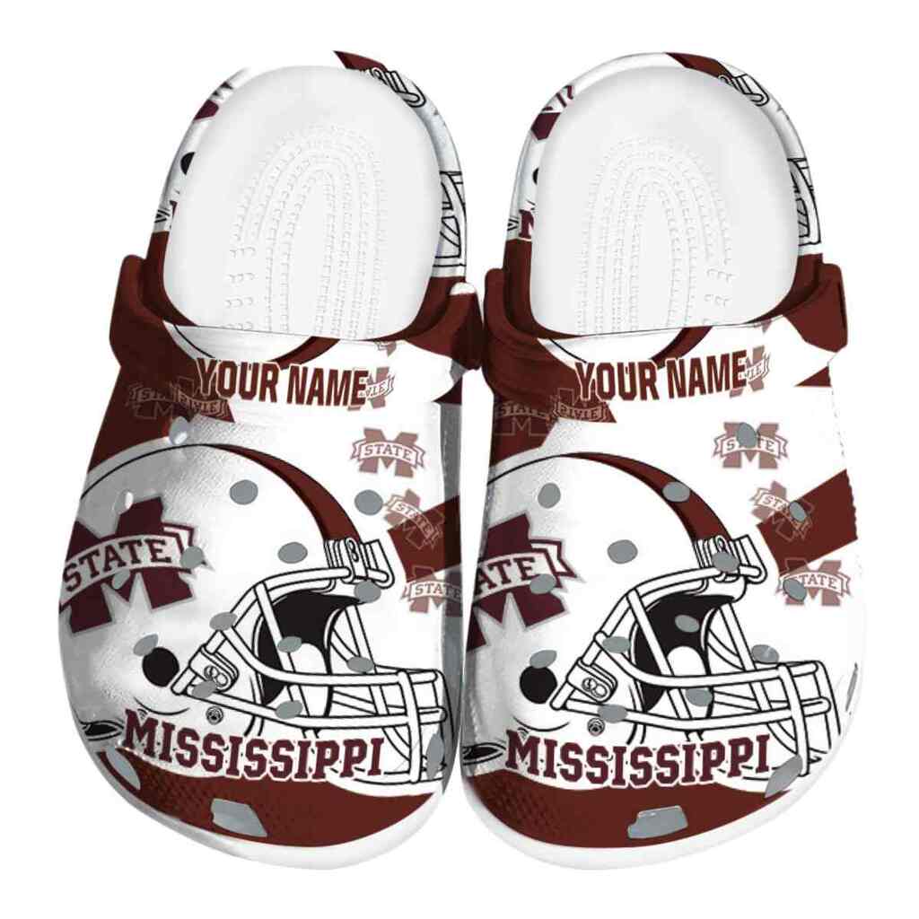 Customized Mississippi State Bulldogs Football Helmet ClogTVC180114