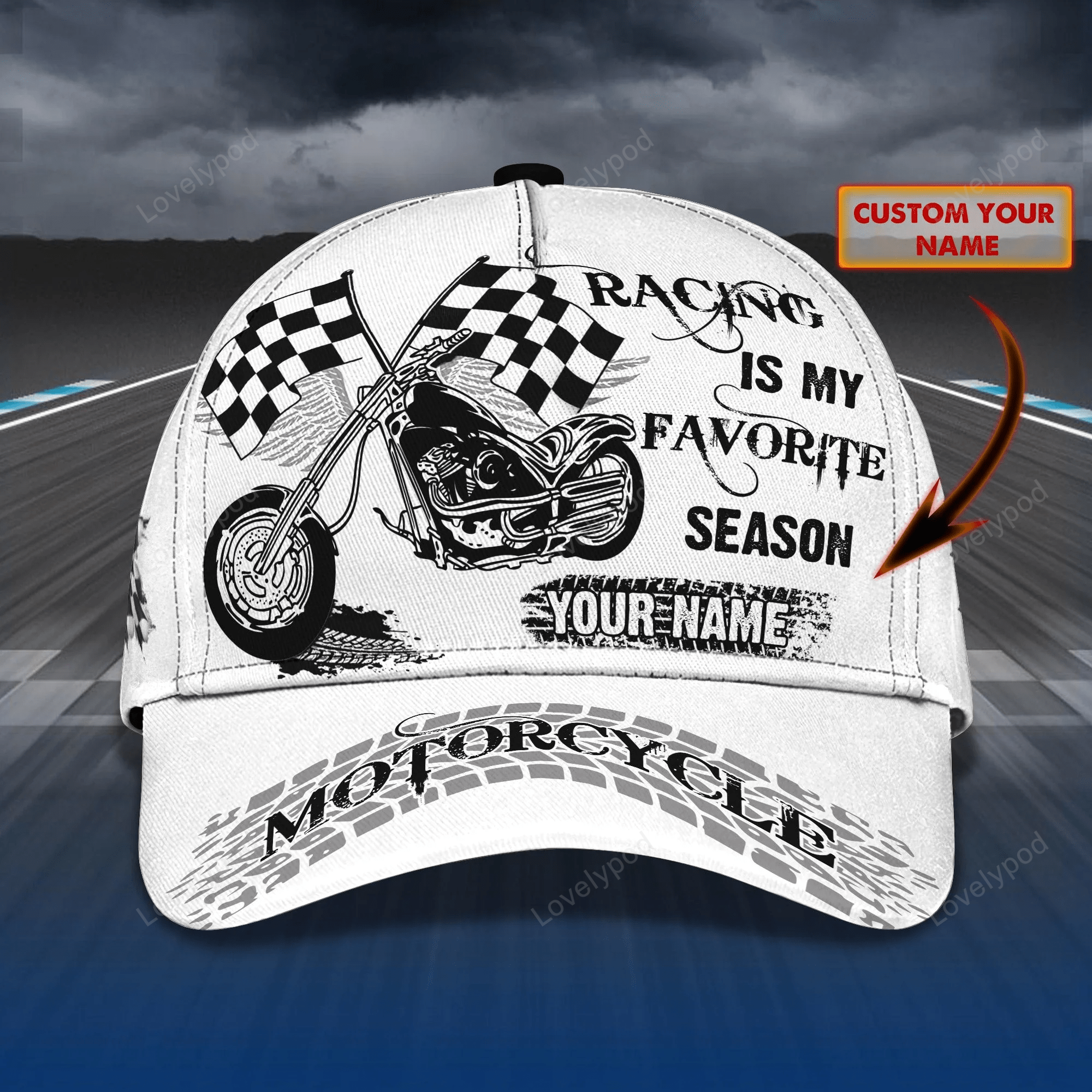 Customized Motorcycle Racing 3D Baseball Cap Hat, Motorcycle Racing Cap Hat For Men And Women, Racing Cap Trucker Hats Custom Hats Gifts For Men & Women