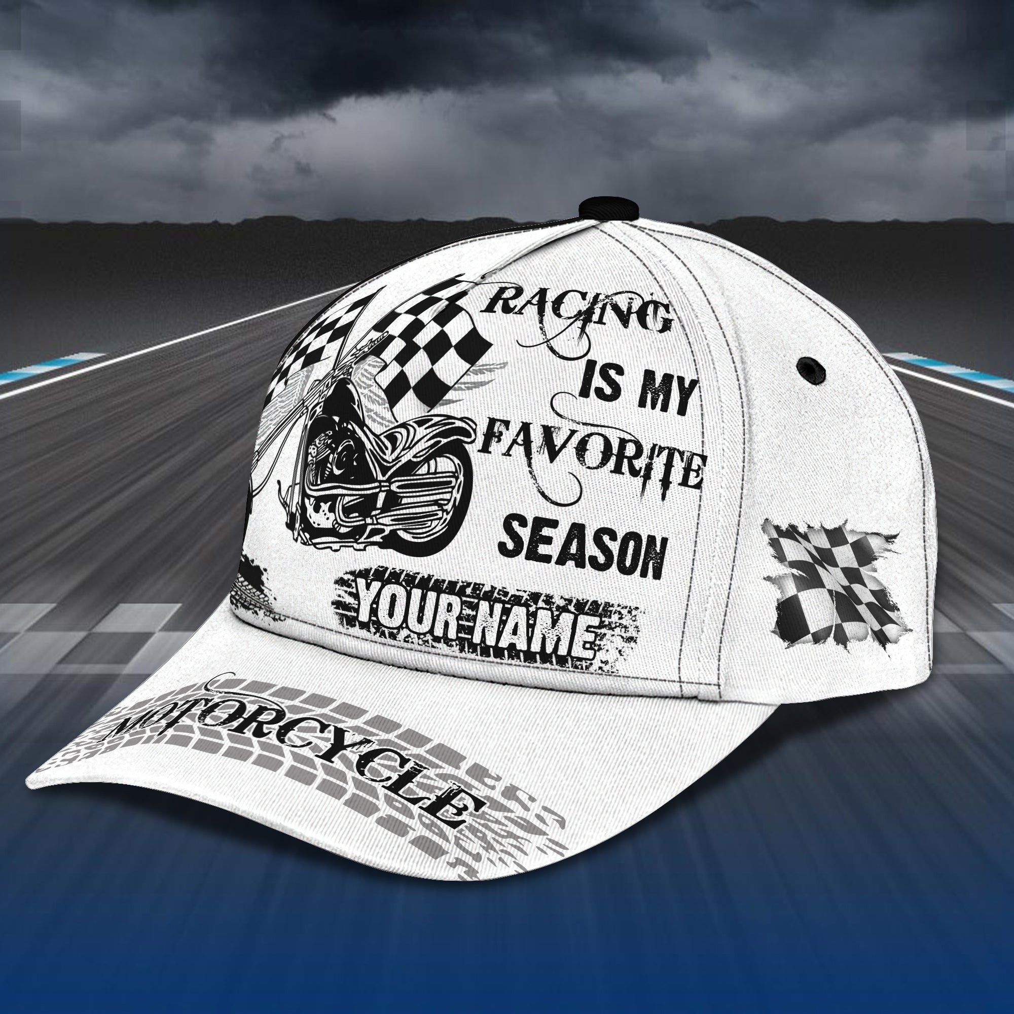 Customized Motorcycle Racing 3D Baseball Cap Hat, Motorcycle Racing Cap Hat For Men And Women, Racing Cap Trucker Hats Custom Hats Gifts For Men & Women
