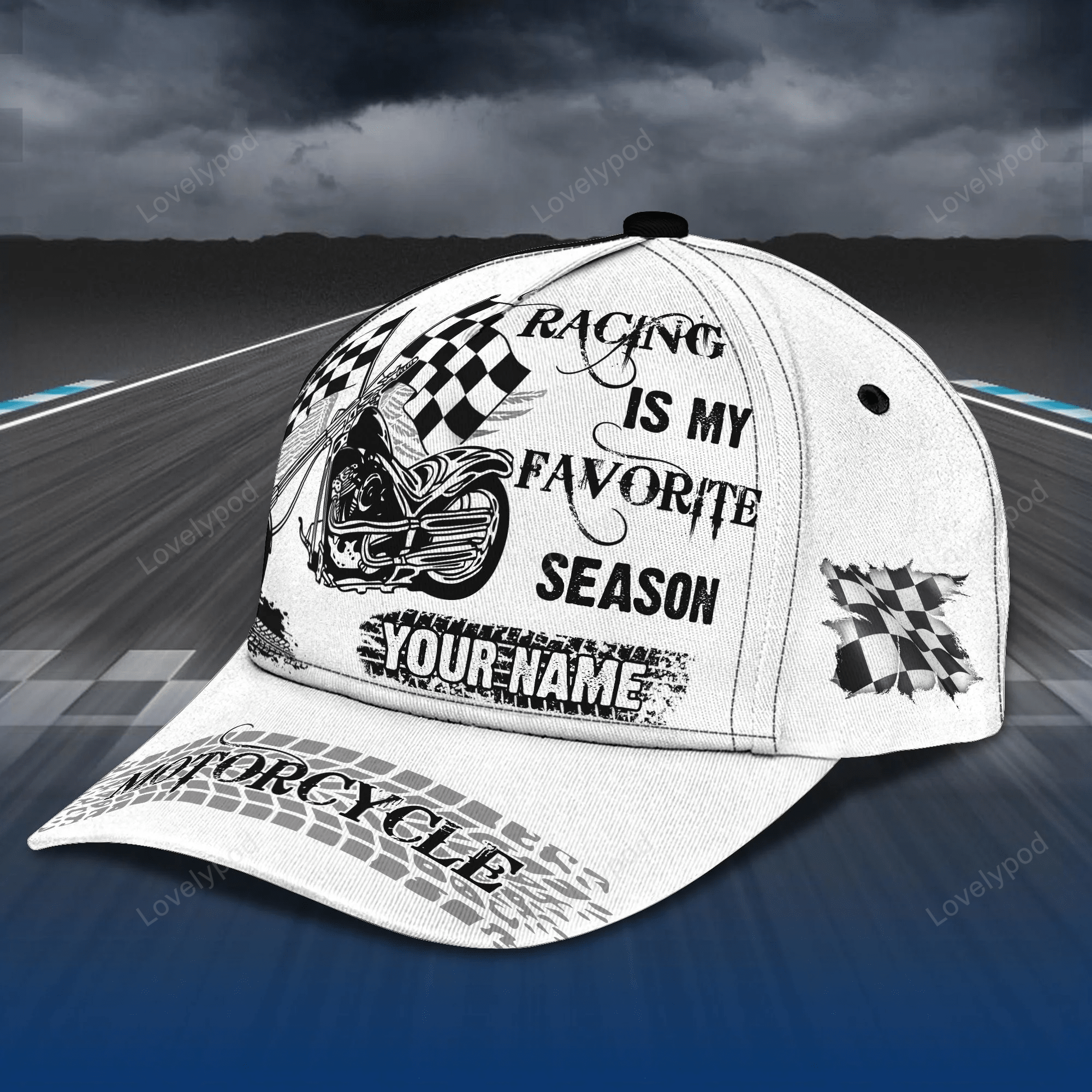 Customized Motorcycle Racing 3D Baseball Cap Hat, Motorcycle Racing Cap Hat For Men And Women, Racing Cap Trucker Hats Custom Hats Gifts For Men & Women