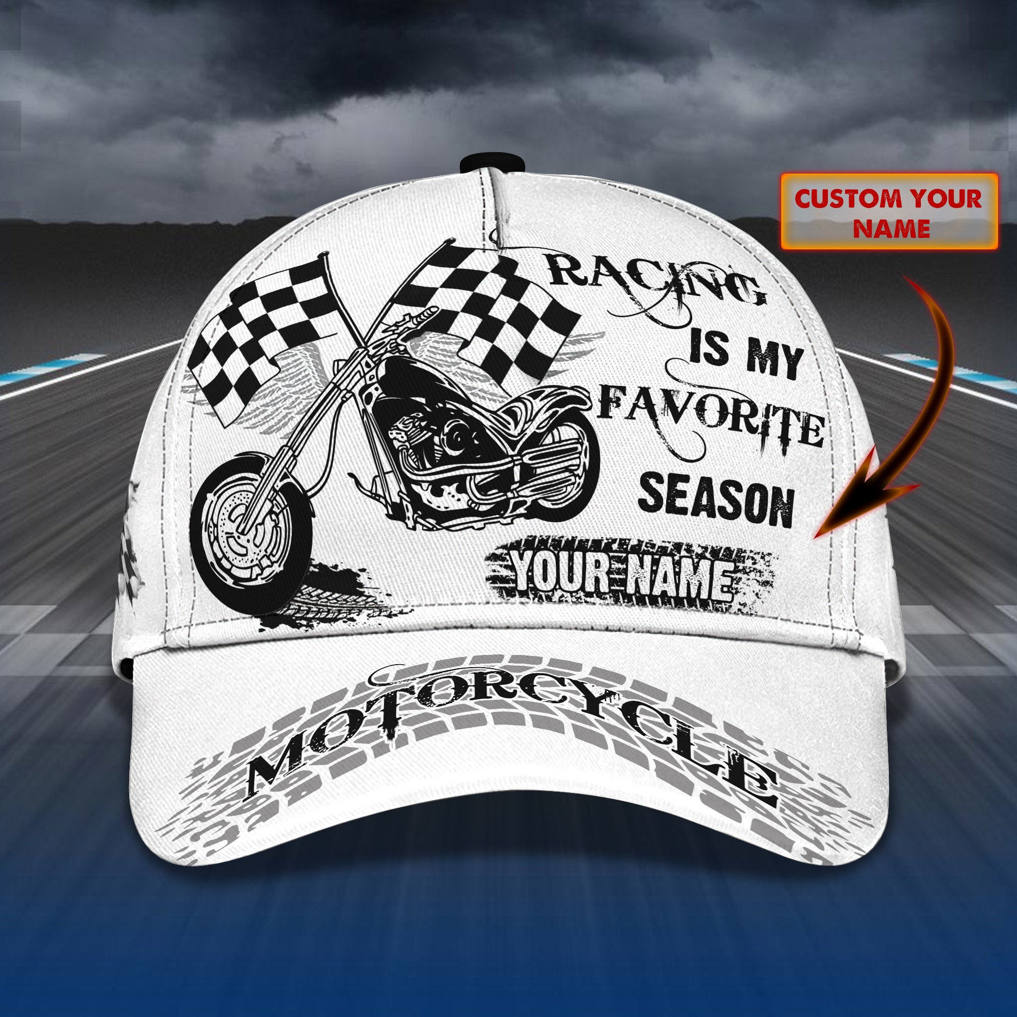 Customized Motorcycle Racing 3D Baseball Cap Hat, Motorcycle Racing Cap Hat For Men And Women, Racing Cap Trucker Hats Custom Hats Gifts For Men & Women