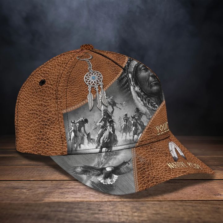 Customized Name Native American Classic Cap Trucker Hats Custom Hats Gifts For Men & Women