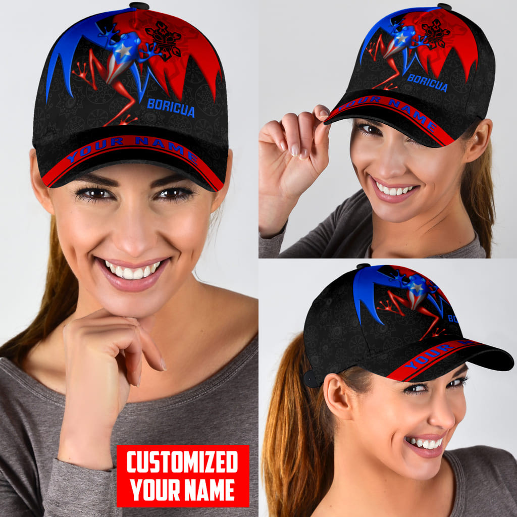 Customized Name Puerto Rico Coqui Frog D All Printed Classic Cap Trucker Hats Custom Hats Gifts For Men & Women