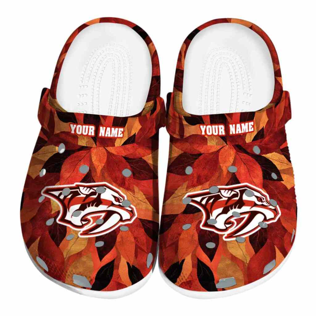 Customized Nashville Predators Autumn Leaves ClogTVC1801880