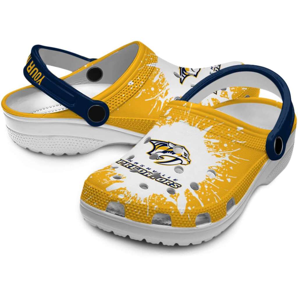 Customized Nashville Predators Splash Art ClogTVC1801879 - Image 3